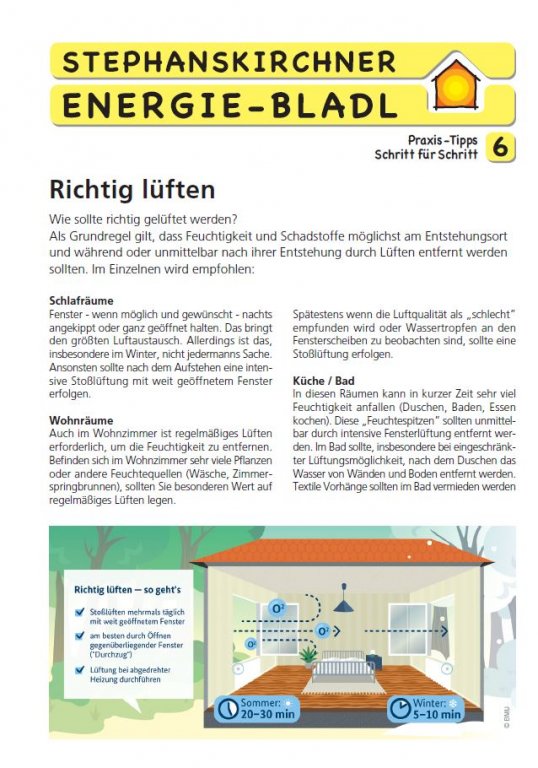 Stephanskirchner EnergieBladl #6 Lüften