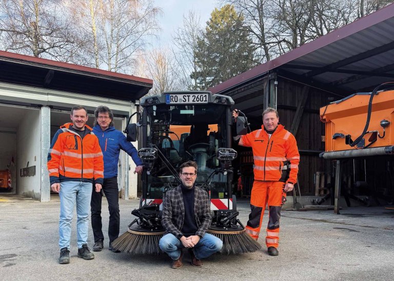 Neue Kehrmaschine