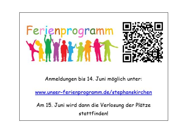 Ferienprogramm im Mai